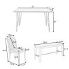 TOPMAX Modern 6-Piece Dining Table Set with V-Shape Metal Legs, Wood Kitchen Table Set with 4 Upholstered Chairs and Bench for 6,Espresso