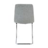 Modern simple light luxury dining Light Grey chair home bedroom stool back student desk chair metal leg (silver)bow chairs (set of 4)