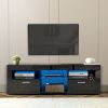 modern TV Stand with LED Lights, high glossy front TV Cabinet, can be assembled in Lounge Room, Living Room or Bedroom